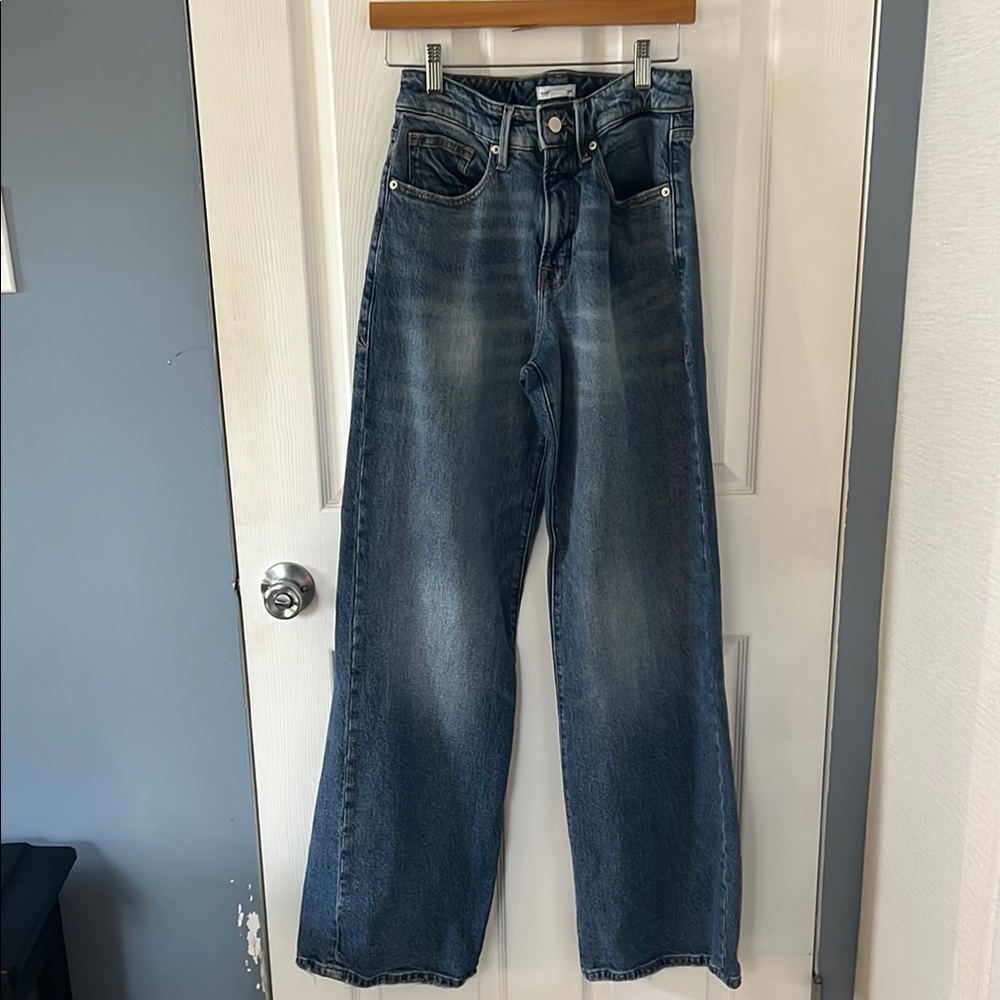 Good American Relaxed Fit Blue Jeans